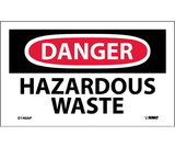 NMC D140LBL Danger Hazardous Waste Label, Adhesive Backed Vinyl, 3