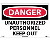 NMC D143LF Large Format Danger Unauthorized Personnel Keep Out Sign