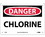 NMC 7" X 10" Vinyl Safety Identification Sign, Chlorine, Price/each