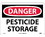 NMC 10" X 14" Vinyl Safety Identification Sign, Pesticide Storage, Price/each