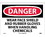 NMC 10" X 14" Safety Identification Sign, Wear Face Shield And Rubber Gloves When, Price/each