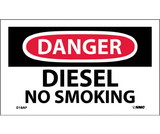 NMC D18LBL Danger Diesel No Smoking Label, Adhesive Backed Vinyl, 3