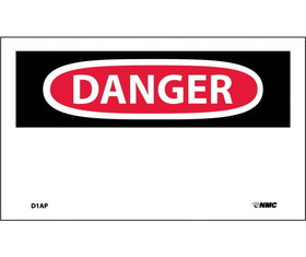 NMC D1APLBL Danger Label, Adhesive Backed Vinyl, 3" x 5"