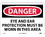 NMC 10" X 14" Vinyl Safety Identification Sign, Eye And Ear Protection Must Be Worn In T, Price/each