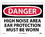 NMC 10" X 14" Vinyl Safety Identification Sign, High Noise Area-Ear Protection Must Be W, Price/each
