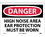 NMC 10" X 14" Vinyl Safety Identification Sign, High Noise Area-Ear Protection Must Be W, Price/each