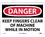 NMC 7" X 10" Vinyl Safety Identification Sign, Keep Fingers Clear Of Machine While In M, Price/each