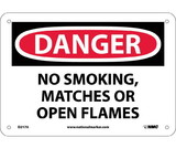 NMC D217 Danger No Smoking Matches Or Open Flames Sign