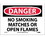 NMC 7" X 10" Vinyl Safety Identification Sign, No Smoking, Matches Or Open Flames, Price/each