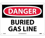 NMC D234 Danger Buried Gas Line Sign