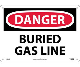 NMC D234 Danger Buried Gas Line Sign