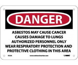 NMC D23 Danger Asbestos May Cause Cancer Sign
