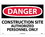 NMC 14" X 20" Vinyl Safety Identification Sign, Construction Site Authorized Personnel O, Price/each