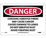 NMC D24 Danger Asbestos May Cause Cancer Sign