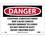 NMC 7" X 10" Vinyl Safety Identification Sign, Contains Asbestos Fibers May Cause Cance, Price/each