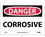 NMC 7" X 10" Vinyl Safety Identification Sign, Corrosive, Price/each