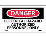 NMC D268LBL Danger Follow Electrical Hazard Label, Adhesive Backed Vinyl, 3