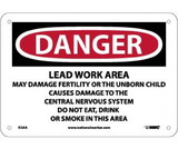 NMC D26 Danger Lead Work Area Sign