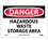 NMC 7" X 10" Vinyl Safety Identification Sign, Hazardous Waste Storage Area, Price/each
