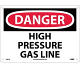 NMC D287 Danger High Pressure Gas Line Sign