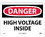 NMC 7" X 10" Vinyl Safety Identification Sign, High Voltage Inside, Price/each