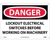NMC D302 Danger Lockout Electrical Before Working Sign