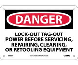 NMC D303 Danger Lock-Out Tag-Out Power Before Use Sign