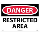 NMC D314LF Large Format Danger Restricted Area Sign