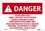 NMC D327 Beryllium Danger Regulated Area Sign, Standard Aluminum, 7" x 10", Price/each