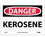 NMC 7" X 10" Vinyl Safety Identification Sign, Kerosene, Price/each