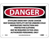 NMC D33 Danger Ethylene Oxide May Cause Cancer Sign
