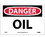 NMC 7" X 10" Vinyl Safety Identification Sign, Oil, Price/each
