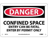 NMC D371 Danger Confined Space Permit Required Sign