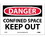 NMC 7" X 10" Vinyl Safety Identification Sign, Confined Space Keep Out, Price/each