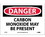 NMC 7" X 10" Vinyl Safety Identification Sign, Carbon Monoxide May Be Present, Price/each