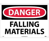NMC D37LF Large Format Danger Falling Materials Sign