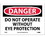 NMC 7" X 10" Vinyl Safety Identification Sign, Do Not Operate Without Eye Protec, Price/each