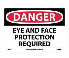 NMC D386 Danger Eye And Face Protection Required Sign