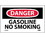 NMC D388LBL Danger Gasoline No Smoking Label, Adhesive Backed Vinyl, 3" x 5", Price/5/ package