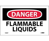 NMC D38LBL Flammable Liquids Label, Adhesive Backed Vinyl, 3