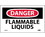 NMC D38LBL Flammable Liquids Label, Adhesive Backed Vinyl, 3" x 5", Price/5/ package