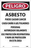 NMC D395 Danger Asbestos Dust Hazard Paper Hazard Sign, PAPER, 17