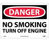 NMC D396 Danger No Smoking Turn Off Engine Sign