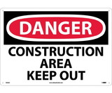 NMC D404LF Large Format Danger Construction Area Keep Out Sign