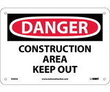 NMC D404 Danger Construction Area Keep Out Sign
