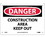 NMC 7" X 10" Vinyl Safety Identification Sign, Construction Area Keep Out, Price/each