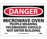NMC D408 Danger Pacemaker Radiation Warning Sign