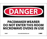 NMC D409 Danger Pacemaker Radiation Warning Sign