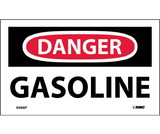 NMC D40LBL Danger Gasoline Label, Adhesive Backed Vinyl, 3