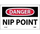 NMC D416LBL Danger Nip Point Label, Adhesive Backed Vinyl, 3